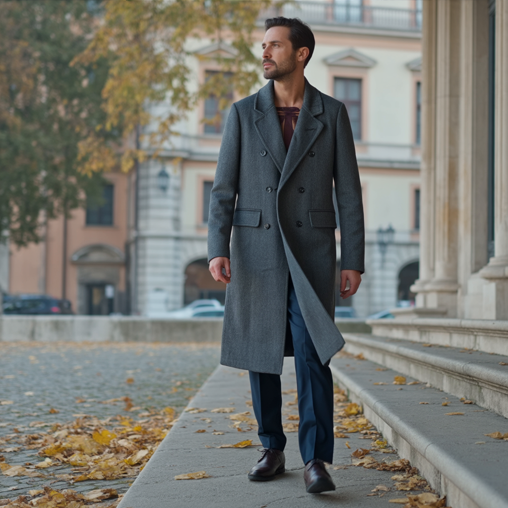 Domenico™ | Cappotto in Lana a Doppio Petto